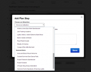 Then you scroll to the bottom of the attractions list to find Seasonal Items