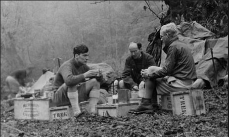 Explorer, soldier, and naturalist Freddy Spencer Chapman (he's the one in knee socks)