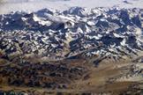 space image showing the Himalayas looking south from the Tibetan Plateau.