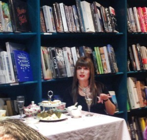 Josephine Pennicott in deep discussion at Better Read than Dead's High Tea 