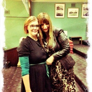 Josephine Pennicott with Gayle Donaldson at Newtown Library for Talking Heads