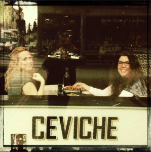 Kelsye and Abby planning the birth of Writer.ly in 2012.