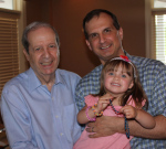 Grandpa's birthday picture with me and Papa