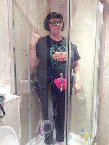 sonya in shower