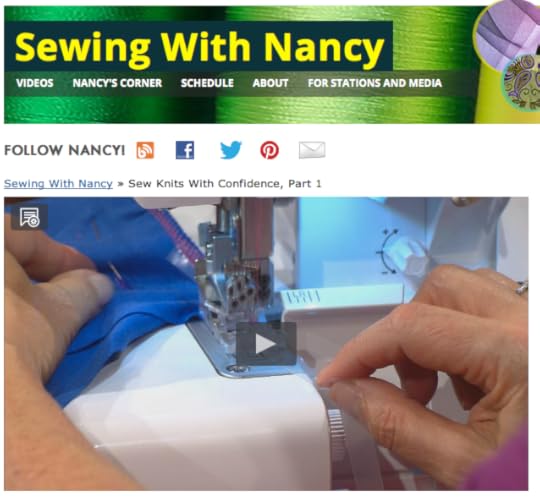 Sew Knits with Confidence online video Nancy Zieman