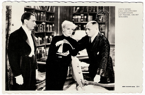 Greta Garbo, Owen Moore and Erich von Stroheim in As You Desire Me (1932)