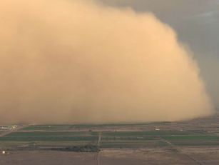Dust storm moving into Phoenix.