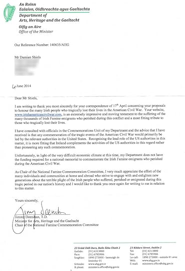 The Response of Minister Jimmy Deenihan TD