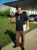 Steve Jackson with his Phoenix Award