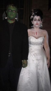 me and adam as frankenstein and wife.