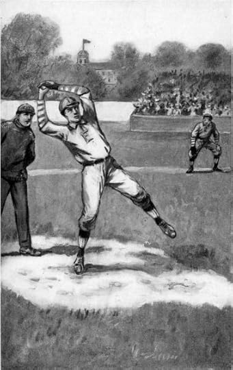 THE NEXT MOMENT THE HORSEHIDE WENT SPEEDING TOWARD THE PLATE
