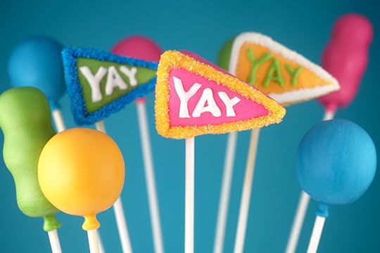 YAY Pennant Cake Pops
