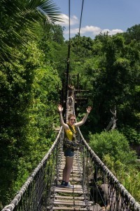 Elyssa Shows Off on the Bridge