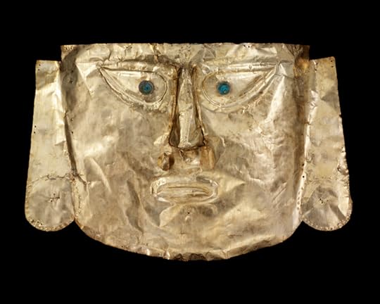 Gold and Turquoise Funerary Mask, Peru, 1200 – 1400 AD