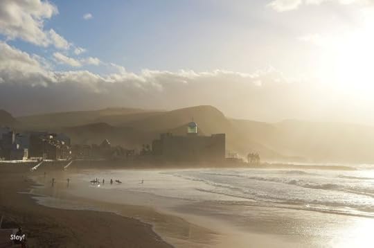 photo, image, fog, playa de las canteras, canary islands