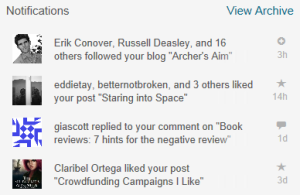 Some of my recent blog followers.