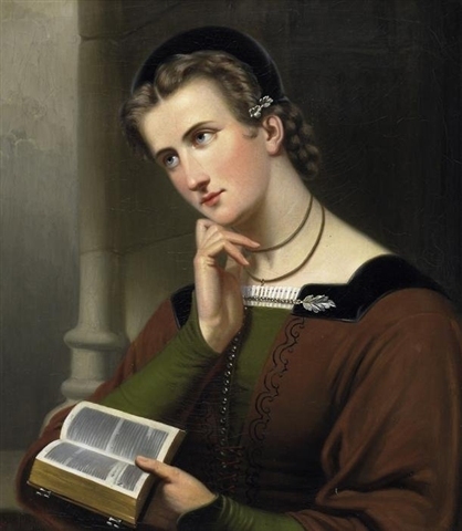 File:Braet von Überfeldt woman with bible 1866.jpg