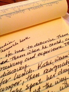 Picture of a page of writing