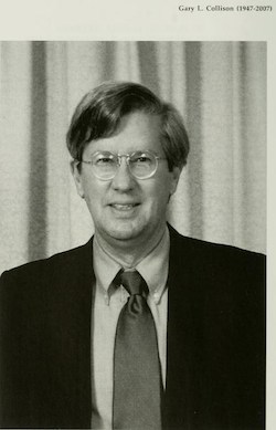 Gary L. Collison, former editor of Markers, as pictured in the publication shortly after his decease.