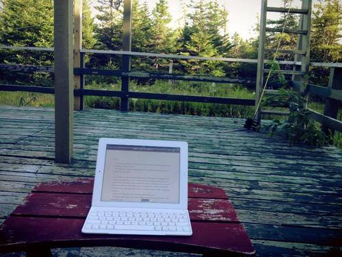 I love being surrounded by tress and silence. 