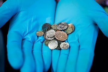 An excavation at Reynard's Kitchen Cave in the UK unearthed 26 coins from the Iron Age and Roman period.