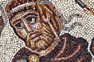 The new mosaic discovered in an ancient synagogue in Israel depicts a story from Jewish legend. Alexander is one of the characters from the legend.