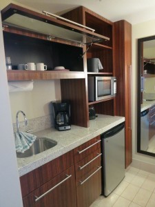 Having some small kitchen capabilities will help ensure that you never have to leave your honeymoon nest. 