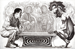 Virgil Finlay, Jackpot Galaxy Science Fiction October 1956