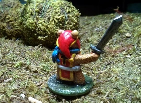 Tristan the Teddy Bear Gaming Miniature Rear View