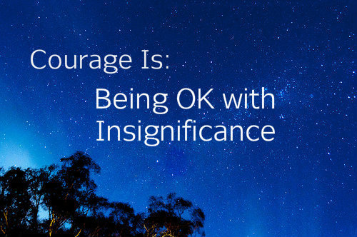 being ok with insignificance