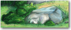 I can't review the cover yet, but here's a bit of rock near where the hero is standing. Hmm, looks like limestone.