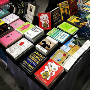 Some of the fantastic books at AWP that you've probably never heard of. (Photo Credit: Jeremy Bushnell)