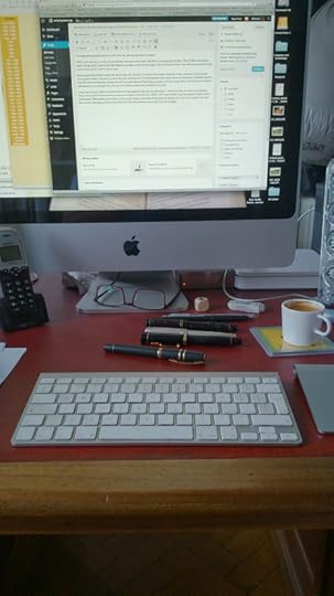 Perfect morning: blog post written, pens ready, shot of espresso... now to write!