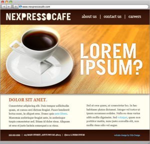And ad, greeked in with lorem ipsum.