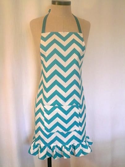 Blue chevron apron via Etsy