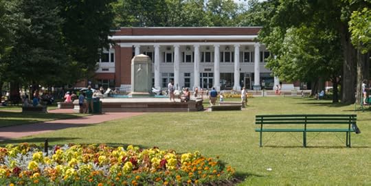 Bestor Plaza with Collonade in the background which is where all the planning for Chautauqua takes place.