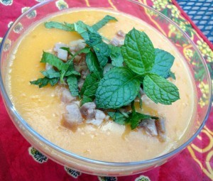 Melon Peach Gazpacho