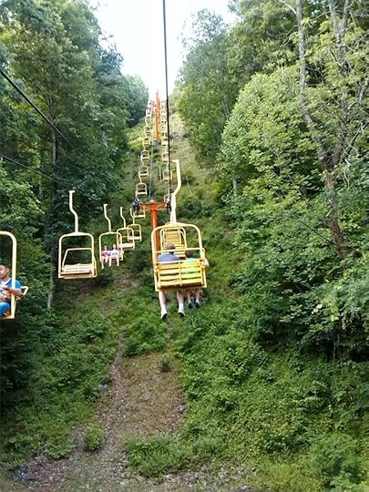 Crockett Mountain Chair Lift in Gatlinburg, Tennessee.