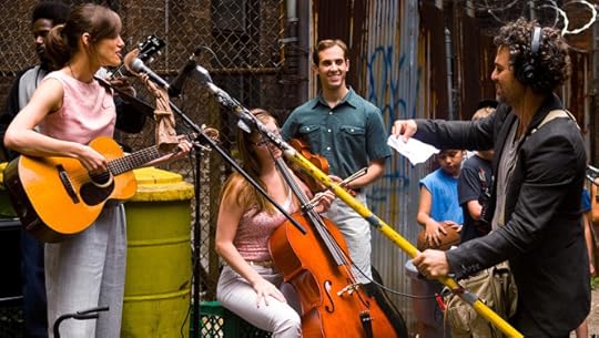 Keira Knightley (left), Mark Ruffalo (right), and a passel of ready-for-anything musicians in 'Begin Again' (Weinstein Company)