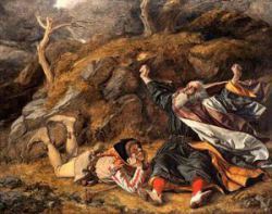 King Lear and the Fool in the Storm by William Dyce (1806 - 1864). Courtesy Wikipedia