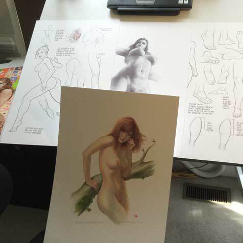 Drawing Beautiful Women: The Frank Cho Method. Redhead. Art
