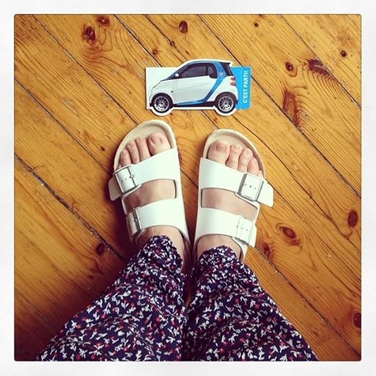 White Birk, car2go abo: Not sure which one i'm most happy about #goodmailday #life #birkenstock