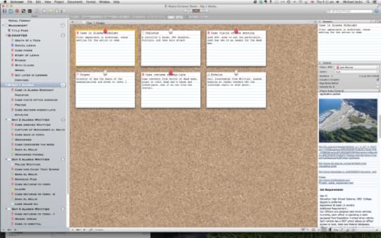 A standard screen to show how the record cards are displayed on the cork board.