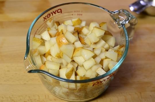 chopped pears