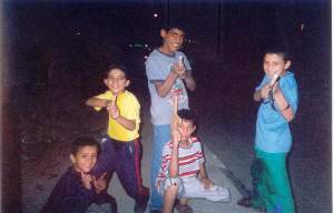 Palestinian boys with guns Fall 2004