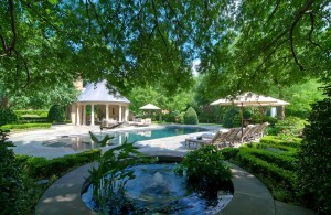 mansion with ponds