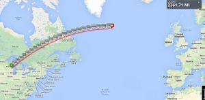 The blue star is my destination.