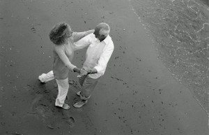 couple dancing on beach