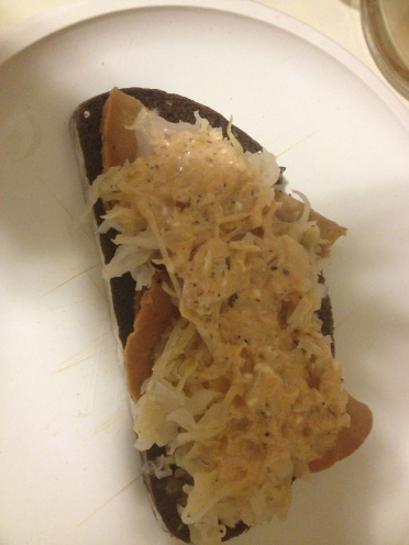 Vegan Reuben on Rye