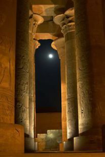 Temple by full moonlight